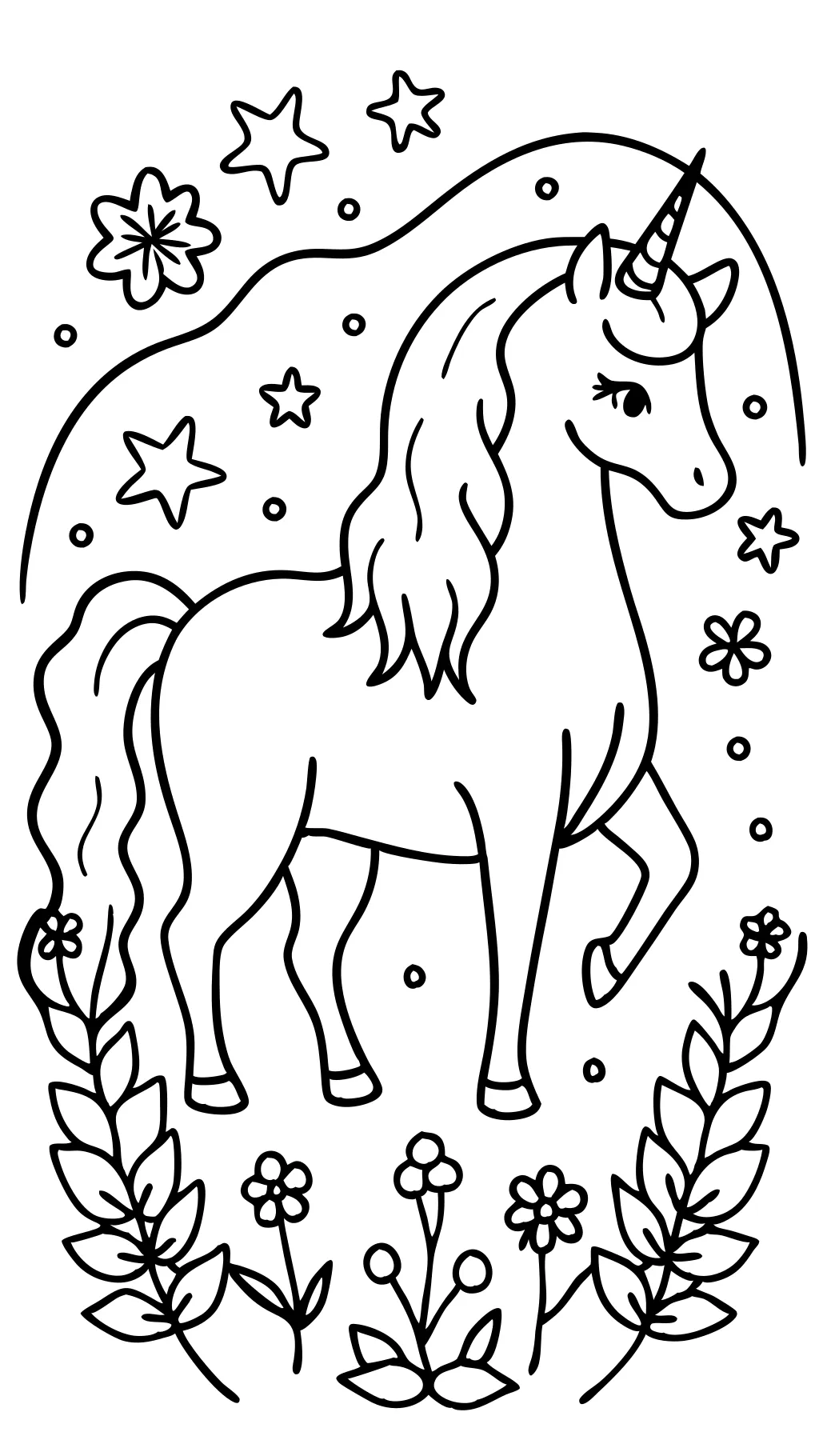 printable color pages unicorn